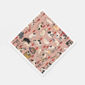 浮世絵の猫のパターン: 国芳 スタンダードランチョンナプキン (角)