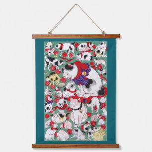 浮世絵の猫 吊り下げ型タペストリー