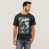 浮世絵の電気ギター Tシャツ (正面フル)