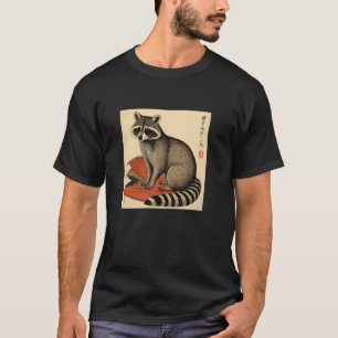 浮世絵スタイルの禅タヌキ - 日本の芸術アニメ Tシャツ