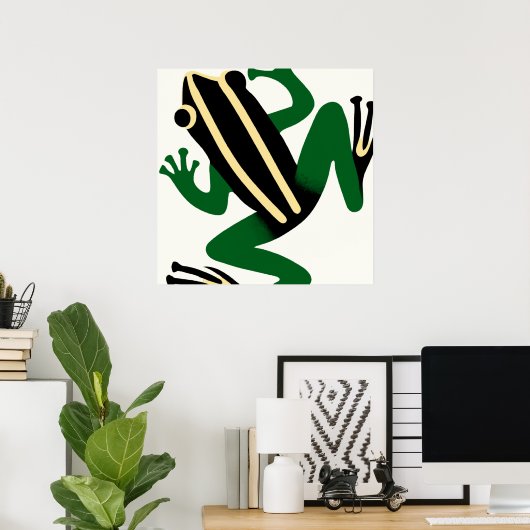 浮世絵スタイルア日本のートアジアカエル ポスター (ホームオフィス)