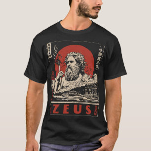 浮世絵ゼウス雷 ギリシャ神話アート Tシャツ