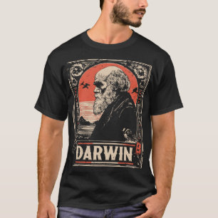 浮世絵ダーウィン 進化論ポートレート Tシャツ