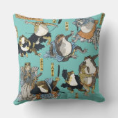 浮世絵プリント – カ日本のブキ クッション (裏面)