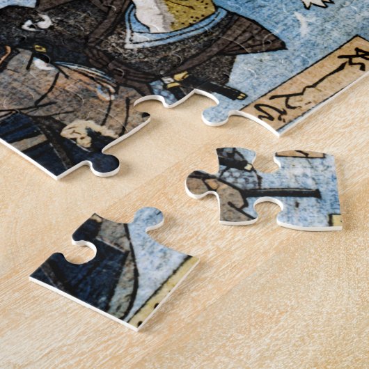 浮世絵プリント – 歌舞伎日本の俳優のカエル ジグソーパズル (側面)