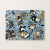 浮世絵プリント – 歌舞伎日本の俳優のカエル ジグソーパズル (横)