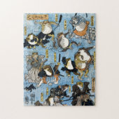 浮世絵プリント – 歌舞伎日本の俳優のカエル ジグソーパズル (縦)