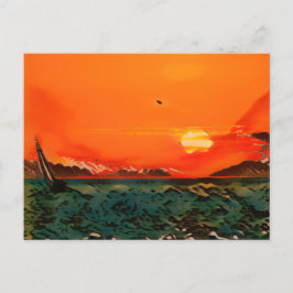 浮世絵帆船 ポストカード