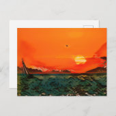 浮世絵帆船 ポストカード (正面/裏面)