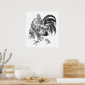 浮世絵庭鳥豊弘日本の著 ポスター (キッチン)