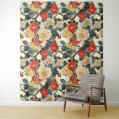 浮世絵日本のの花柄 タペストリー (インサイチュ)