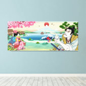 浮世絵日本のスタイルキャンバス キャンバスプリント (インサイチュ (ウッドフロア))