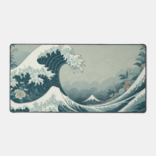 浮世絵日本のデスクマット、大マウスパッド、ネオプレン デスクマット