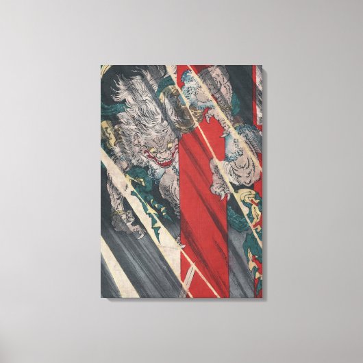浮世絵日本の妖怪いばらき鬼 キャンバスプリント (正面)