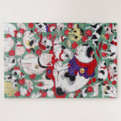 浮世絵日本の猫 ジグソーパズル (横)