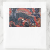 浮世絵日本の第9巻・葛飾北斎 長方形シール (バッグ)