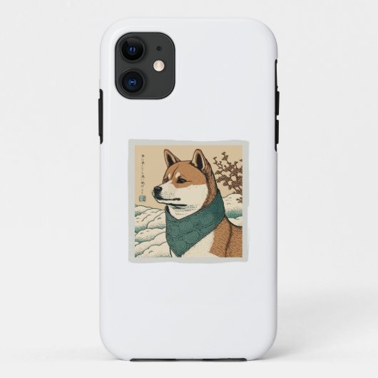 浮世絵日本の:柴犬 Case-Mate iPhoneケース (裏面)