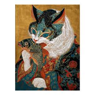 浮世絵猫 アー日本のト ポスター