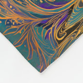 浮世絵猫 | 木版画日本の術 フリースブランケット (角)