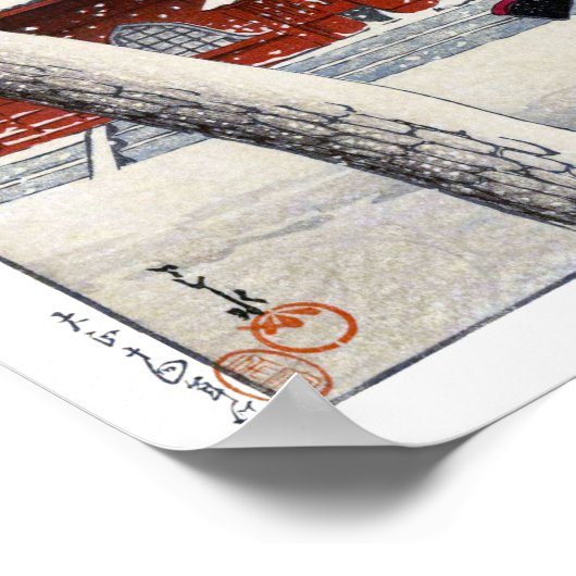 浮世絵蓮井n04芝の増上寺 ポスター (角)