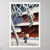 浮世絵蓮井n04芝の増上寺 ポスター (正面)