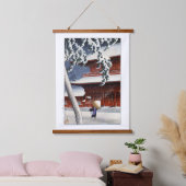 浮世絵蓮井n04芝の増上寺 吊り下げ型タペストリー (寝室)