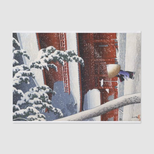 浮世絵蓮井n04芝の増上寺 薄葉紙 (正面)