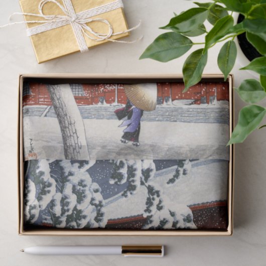 浮世絵蓮井n04芝の増上寺 薄葉紙 (ギフト)