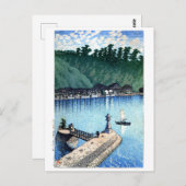 浮世絵蓮井n12三保ケ関出雲市 ポストカード (正面/裏面)