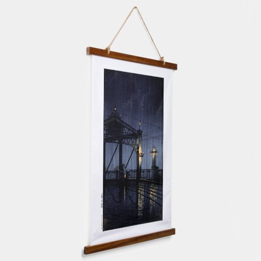 浮世絵蓮井n13新大橋 吊り下げ型タペストリー (傾斜あり)