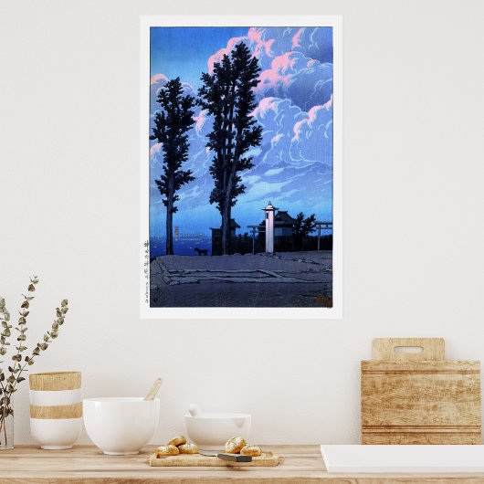 浮世絵蓮井n14神田明神神社境内 ポスター (キッチン)