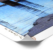 浮世絵蓮井n20田沢湖の五座の石神社 ポスター (角)