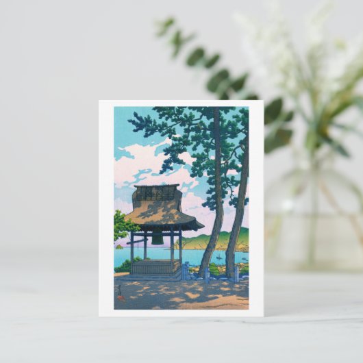 浮世絵蓮井no49伊豆伊東の松月院 ポストカード (スタンド正面)