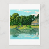 浮世絵蓮井No50岡山後楽園 ポストカード (正面)
