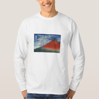 浮世絵長袖Tシャツ Ukiyoe Long T-Shirt 葛飾北斎 「富嶽三十六景 凱風快晴」 Tシャツ