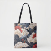 浮世絵風の波 トートバッグ (正面)