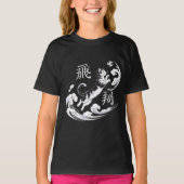 浮世絵風の猫サッカー:日本美術愛好家に捧ぐ Tシャツ (正面)