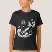 浮世絵風の猫サッカー:日本美術愛好家に捧ぐ Tシャツ (正面)