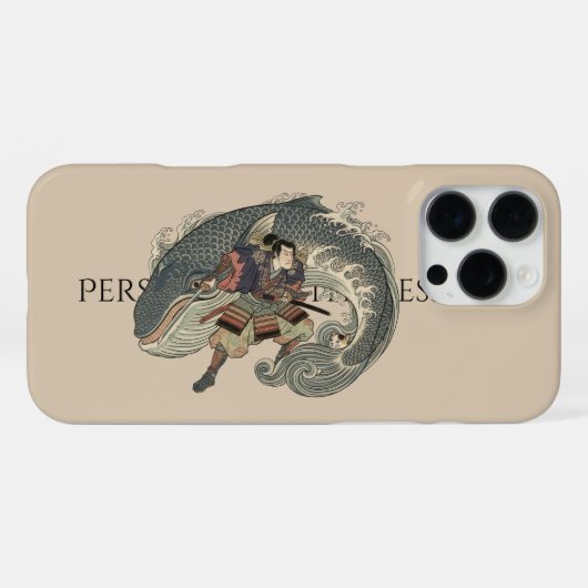 浮世絵風マウスパッド - 劇的な日本 iPhoneケース (裏面横)