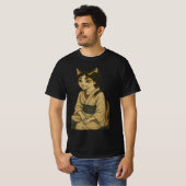 浮世絵風三毛猫 Tシャツ (正面フル)