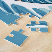 浮世絵風荒波と桜 ジグソーパズル (側面)