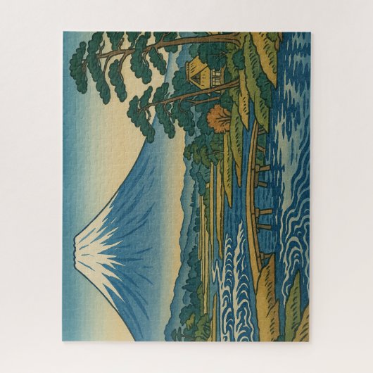 浮世絵風・富士山遠景 / Ukiyo‐e Style View of Mt. Fuji ジグソーパズル (縦)