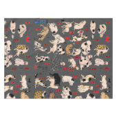 浮世絵風 猫柄: 国芳 テーブルクロス (正面(横))