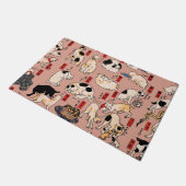浮世絵風 猫柄: 国芳 ドアマット (アングル)