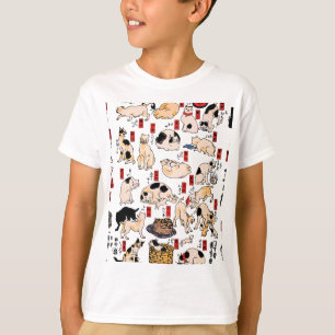 浮世絵風 猫柄: 国芳 Tシャツ