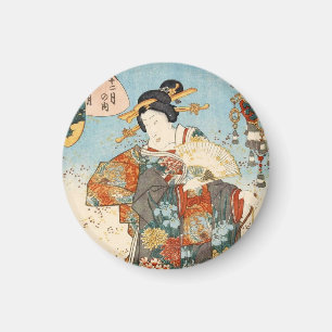 浮世絵 ゲイシャ 歌川派クラシックヴィンテージ マグネット
