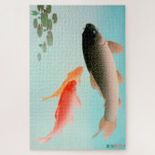 浮世絵 – コモンとゴールデンカープ ジグソーパズル (縦)