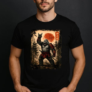 浮世絵 ゴリラ ロック オン グラフィックTシャツ Tシャツ
