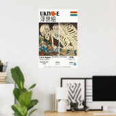 浮世絵 スケルトン展 ポスター 日本語 (ホームオフィス)