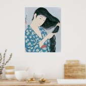 浮世絵 [五葉] 髪梳き (XL) ポスター (キッチン)